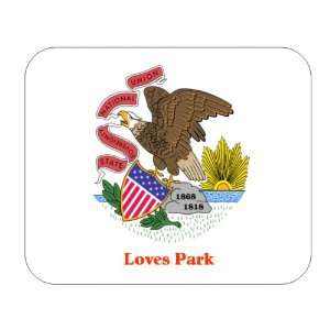  US State Flag   Loves Park, Illinois (IL) Mouse Pad 