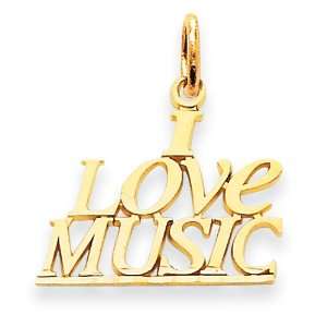  14k I Love Music Charm West Coast Jewelry Jewelry