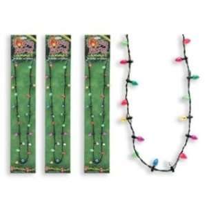  New   Lotsa Lites Flashing Holiday Necklace w/Display Case 