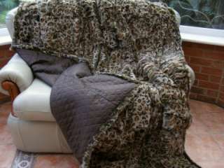 Luxury real RABBIT OCELOT PATTERN throw blanket , 200x170cm  
