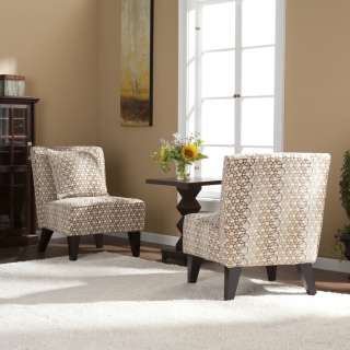 Set of 2 Celia Armless Accent Chairs with Pillows Living Room Bedroom 