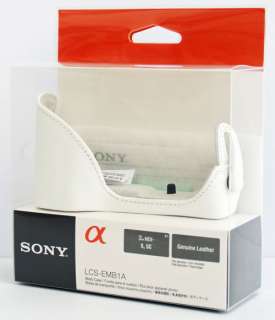 Sony LCS EMB1A White Leather Camera Body Case for NEX 5  