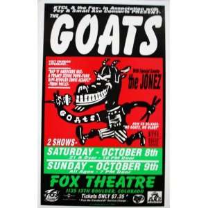  The Goats Jonez Fox Boulder 1994 Concert Poster