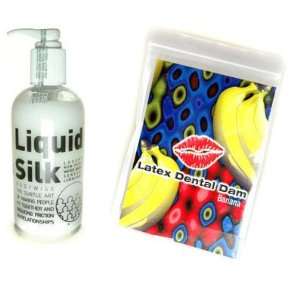 LIXX Latex Dams Banana Flavor 1 count Liquid Silk 250 ml Lube Personal 