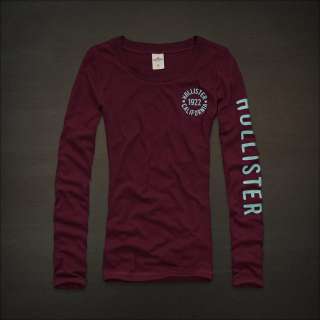 NWT Hollister by Abercrombie Women Seagrove Long Sleeve Tee T Shirt 