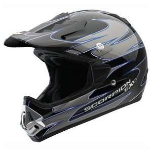  Scorpion VX 17 Twister Helmet   Large/Blue Automotive