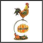 Country Kitchen WELCOME Rooster Statue Metal sign new