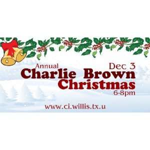    3x6 Vinyl Banner   Annual Charlie Brown Christmas 