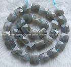12mm Natural Labradorite Faceted Square Beads 15.5  