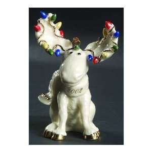  Lenox Moose Merrimint Ornament 2002 Colletible