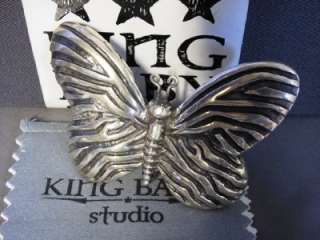 King Baby Sterling Silver Butterfly Belt Buckle  