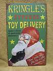 Kringles Toy Delivery Tin Metal Sign Santa Christmas Holiday FUNNY 