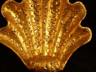   CITY 1962 WEEPING BRIGHT 22K GOLD SHELL NUT DISH KREWE FAVOR  