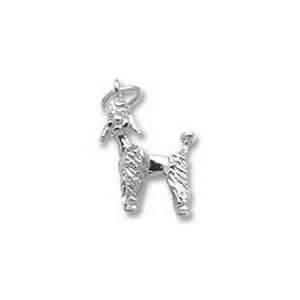  Poodle Charm   10k Yellow Gold Jewelry