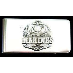  Sculpted Pewter Moneyclip   Marines