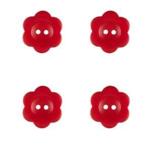  Riley Blake Sew Together 1 Flower Matte Button Red By 