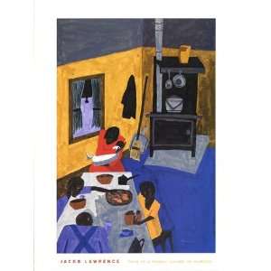  This is a Family Living in Harlem, 1943 by Jacob Lawrence 