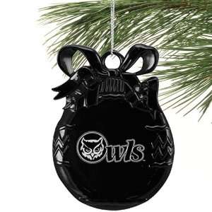  Kennesaw State Owls Black Flat Ball Ornament Sports 