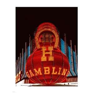  Neon gambling sign on Freemont Street in historic Las Vegas 