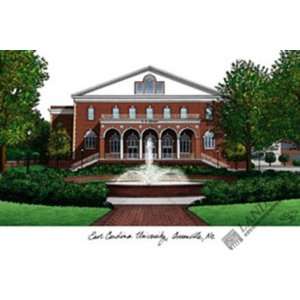  ECU East Carolina University Lithograph Print Photo 