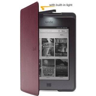  Kindle Touch Lighted Leather Cover, Wine Purple