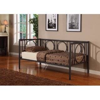 Kings Brand DB001 Metal Day Bed with Frame and Rails, Twin, Texture 