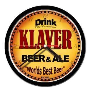  KLAVER beer and ale cerveza wall clock 