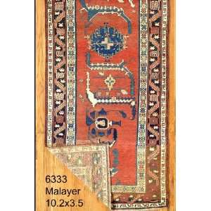 3x10 Hand Knotted Malayer Persian Rug   35x102