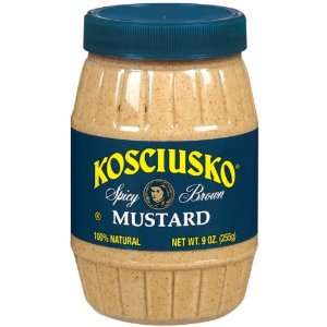 Kosciusko Mustard Spicy Brown   12 Pack  Grocery & Gourmet 