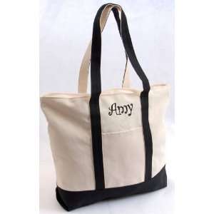   Tote Bag with Name or Initial   Custom Tote Bag 