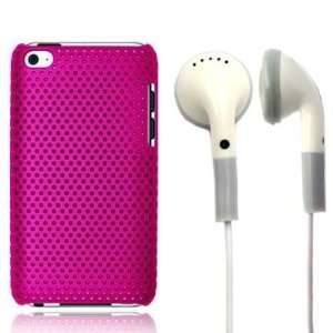 Rubberized Hard Skin Back Cover Case + White Headphones Wired Stereo 