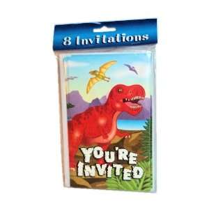  8 pack Dinosaur Birthday Party Invitations Toys & Games