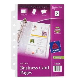 Avery Business Card Pages, Clear, Pack of 5 (76025) by Avery (Jan. 1 