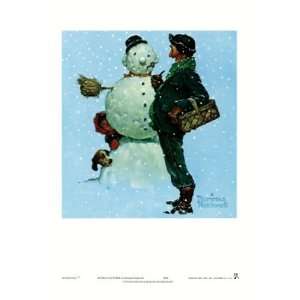  Snow Sculpturing by Norman Rockwell 16x17
