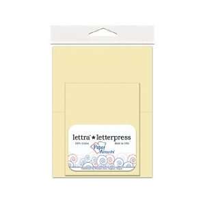  Paper Accents Letterpress Lettra Card & Envelope Fold 3.5x 
