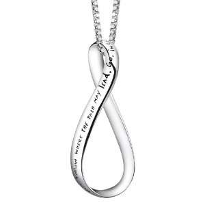Sterling Silver Do Not Follow Where The Path May Lead Figure Eight 