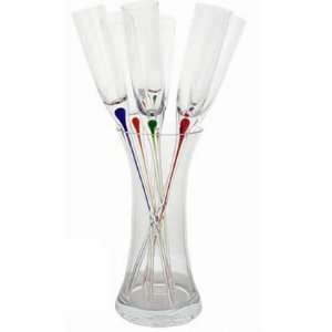  Blooming Champagne Flutes7 Piece