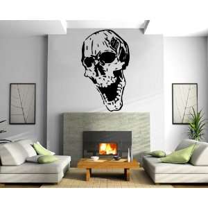  Cool Scary Human Big Jaw Skull Design Wall Mural Vinyl 
