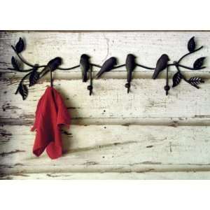 Birds on a Vine Rustic Coat Hooks