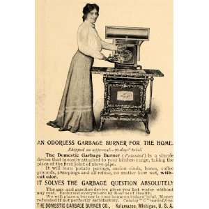  1904 Ad Domestic Garbage Burner Co. Kitchen Range 