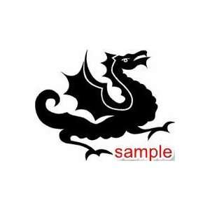  DRAGON AND MYTHICAL CELTIC DRAGON 10 WHITE VINYL DECAL 