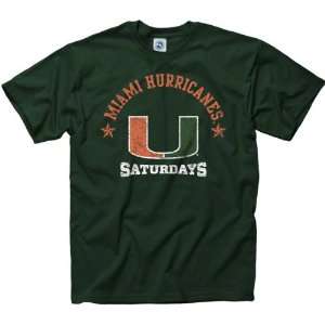   Hurricanes Youth Green Saturdays Stars Arch T Shirt