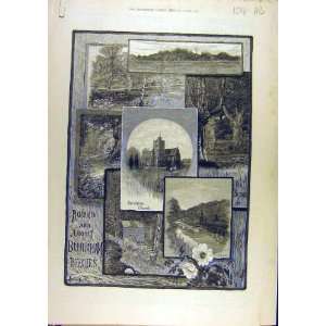    1883 Burnham Beeches Church Views Dedication Print