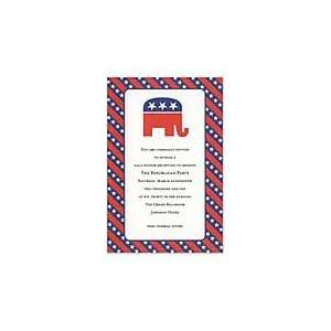   Elephant Invitation Patriotic & Political Invitations