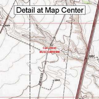   Topographic Quadrangle Map   Carr West, Colorado (Folded/Waterproof