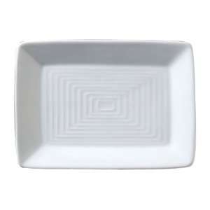 Vertex China Signature White 7 1/4 In. Rect. Embossed Plate   Case 