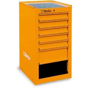 Beta C38L O Side Cab with 7 Drawers, in Orange  Industrial 