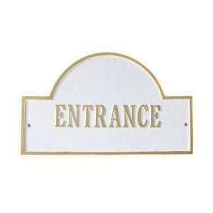 Whitehall One Line Standard Wall Arch Marker Address Plaque in White 