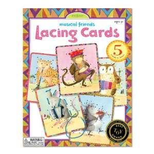  Eeboo Musical Friends Lacing Cards Toys & Games