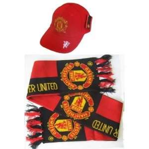  Official LIcensed GENUINE Manchester United Scarf & Hat W 